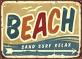 Beach sign