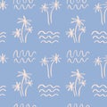 Beach simple boho seamless pattern Royalty Free Stock Photo