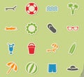 Beach simply icons