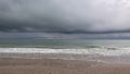 On the beach in Skagen after heavy rain, Denmark.