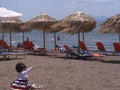 The beach at Skala Kalloni Lesvos Greece Royalty Free Stock Photo