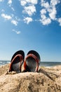 Beach slippers Royalty Free Stock Photo