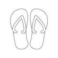 Beach slippers icon. Element of Spa for mobile concept and web apps icon. Outline, thin line icon for website design and Royalty Free Stock Photo