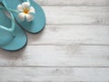 Beach slippers summer background