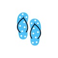 Beach slippers vector graphic design illustration
