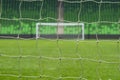 Beach soccer football goal through the net. World Cup Royalty Free Stock Photo