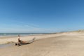 The beach of Soulac, in Medoc, France.