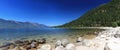 Kootenay Lake Beach with Mountains of Darkwoods National Conservation Area, British Columbia, Canada