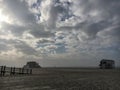 Beach St. Peter-Ording, Germany in winter Royalty Free Stock Photo