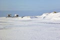 Beach of St. Peter-Ording in winter Royalty Free Stock Photo