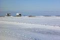Beach of St. Peter-Ording in winter Royalty Free Stock Photo