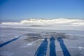 Beach of St. Peter-Ording in winter Royalty Free Stock Photo