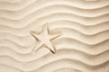 Beach starfish print white caribbean sand summer Royalty Free Stock Photo