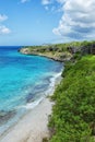 Beach of the 1000 steps in Bonaire on a rock Royalty Free Stock Photo