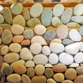 Beach stones for outdoor pavements, swimming pools and gardens