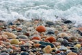 Beach Stones & Waves, Lake Superior, Ontario Royalty Free Stock Photo