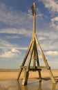 Beach structure, Crosby, Liverpool Royalty Free Stock Photo
