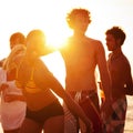 Beach Summer Party Enjoyment Happiness Youth Culture Concept Royalty Free Stock Photo