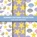 Beach summer pattern collection . Summer banner. Summer holiday