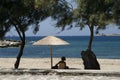 Beach in summer sunny day Royalty Free Stock Photo