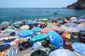 The beach at summer. Sutomore. Montenegro