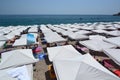 The beach at summer. Sutomore. Montenegro