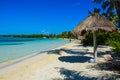 a beach in the summer time blue ocean Royalty Free Stock Photo