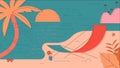 Beach Summer Vector Illustration Royalty Free Stock Photo