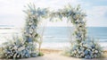 beach summer wedding flowers background Royalty Free Stock Photo