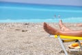 Beach sunbath Royalty Free Stock Photo