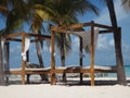 Beach Sunbeds, Mexico beach, Isla Mujeres