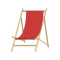 Beach sunchair isolated Royalty Free Stock Photo