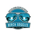 Beach sunglasses emblem logo