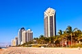 Beach at Sunny Islands, miami early Royalty Free Stock Photo