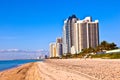 Beach at Sunny Islands, miami early Royalty Free Stock Photo