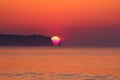 Beach sunrise in Japan, Chiba, Land of the rising sun, Hebara beach is famous for being one of the first places to see the sun ris Royalty Free Stock Photo