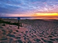 Beach sunrise outer banks OBX North Carolina NC Royalty Free Stock Photo
