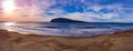 Beach sunrise panorama