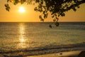 Beach sunset in Curacao a Caribbean Island