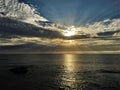 Beach sunset in Del Mar, California Royalty Free Stock Photo