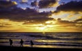 Beach at Sunset, Del Mar, California Royalty Free Stock Photo