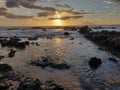 Beach sunset Hawaiian Maui Royalty Free Stock Photo