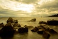 Beach sunset long exposure