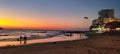 Beach Sunset at MazatlÃ¡n, Sinaloa Mx. Royalty Free Stock Photo