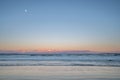 Beach Sunset at Orewa New Zealand Royalty Free Stock Photo