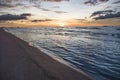 Beach at sunset