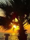 Beach sunset. Romantic beach sunset. Sunset on the beach