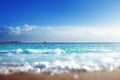 Beach in sunset time, tilt shift soft effect Royalty Free Stock Photo