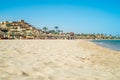 Beach in sunset time.White sand, blue sky and ocean. Summer vacation. sea vacation. travel concept Royalty Free Stock Photo