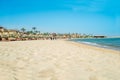 beach in sunset time.White sand, blue sky and ocean. Summer vacation. sea vacation. travel concept, Empty beach, nobody. Without Royalty Free Stock Photo